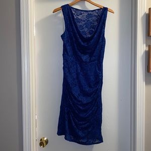 Blue Lace Cache Dress